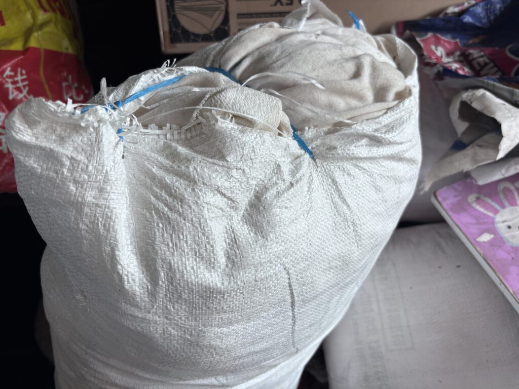 White cotton cleaning rag for oil and gas and industrial applications